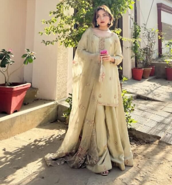 Silk Kameez & Sharara | Occasional Wear Dress